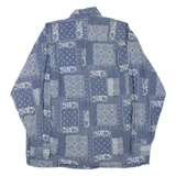 GATSBY INTERNATIONAL Mens Shirt Blue Crazy Pattern Long Sleeve M