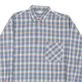 NEW WAVE Mens Shirt Blue Check Long Sleeve L