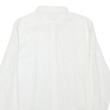 Mens Plain Shirt White Long Sleeve M