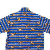 Birds Mens Shirt Blue Striped L