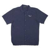 Mens Plain Shirt Blue L