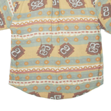 BASIC Mens Shirt Beige Crazy Pattern L