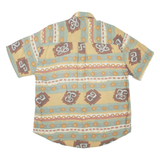 BASIC Mens Shirt Beige Crazy Pattern L