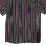 OZDEMIR Mens Shirt Brown Striped XL