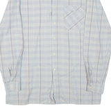 TREKKING Mens Shirt Blue Check Long Sleeve M