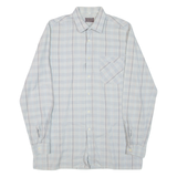 TREKKING Mens Shirt Blue Check Long Sleeve M