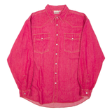 FREE LOOK Mens Plain Shirt Pink Long Sleeve L