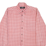 AUTHENTIC WEAR Mens Shirt Red Check Long Sleeve M