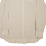 Mens Plain Shirt Beige Long Sleeve XL