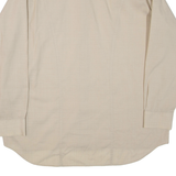 Mens Plain Shirt Beige Long Sleeve XL