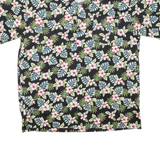 HUGO SAMUEL & CO Mens Hawaiian Shirt Black Floral 2XL