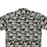 HUGO SAMUEL & CO Mens Hawaiian Shirt Black Floral 2XL