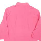 REPLAY Zip Up Womens Plain Shirt Pink 3/4 Sleeve M