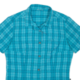 JACK WOLFSKIN Womens Shirt Blue Check M