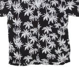 Mens Hawaiian Shirt Black Floral M