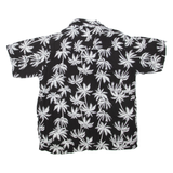 Mens Hawaiian Shirt Black Floral M