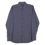 PIERRE CARDIN Mens Plain Shirt Grey Long Sleeve L