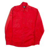 HAJK Mens Plain Shirt Red Long Sleeve S