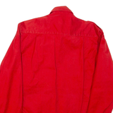 HAJK Mens Plain Shirt Red Long Sleeve S