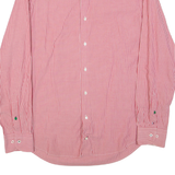 TOMMY HILFIGER Dress Shirt Mens Shirt Red Striped Long Sleeve L