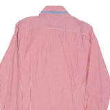 TOMMY HILFIGER Dress Shirt Mens Shirt Red Striped Long Sleeve L