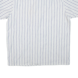 Mens Shirt White Striped XL