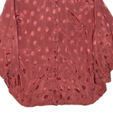 LAST SCENE Womens Shirt Red Long Sleeve S