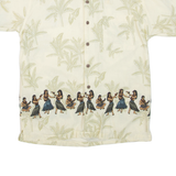 NO BOUNDARIES Mens Hawaiian Shirt Yellow Floral L