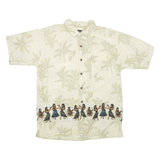 NO BOUNDARIES Mens Hawaiian Shirt Yellow Floral L