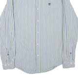 TIMBERLAND Mens Shirt Blue Striped Long Sleeve S