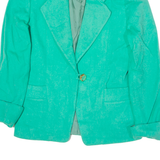 UMBERTO GINOCCHIETTI Womens Blazer Jacket Green Wool UK 10