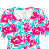 GUY LAROCHE Womens Blazer Jacket White 90s Floral UK 12