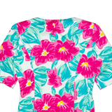 GUY LAROCHE Womens Blazer Jacket White 90s Floral UK 12