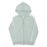 ADIDAS Womens Grey Hoodie Full Zip UK 12