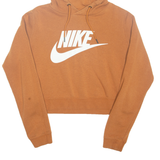 NIKE Cropped Womens Brown Hoodie S