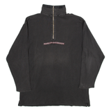 HARLEY DAVIDSON Womens Sweatshirt Black 1/4 Zip S