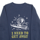 PULL AND BEAR Womens Sweatshirt Blue XS