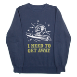 PULL AND BEAR Womens Sweatshirt Blue XS