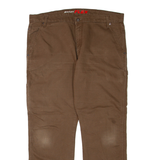 DICKIES Flex Mens Trousers Brown Regular Straight W38 L30