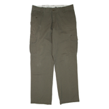 DICKIES Cargo Mens Trousers Green Regular Straight W34 L32