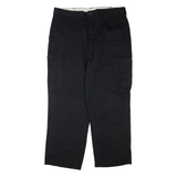 DICKIES Cargo Mens Trousers Black Regular Straight W38 L30