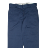 DICKIES Mens Trousers Blue Regular Straight W34 L26