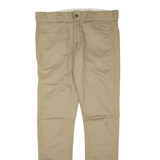 DICKIES Mens Trousers Beige Slim Straight W32 L32