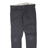 DICKIES Chino Mens Trousers Grey Slim Straight W32 L30