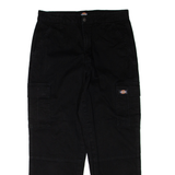 DICKIES Cargo Womens Trousers Black Regular Straight W30 L27