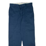 DICKIES Mens Trousers Blue Regular Straight Cashmere W36 L32