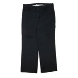 DICKIES Womens Trousers Black Regular Straight W34 L29