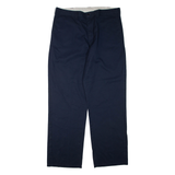 DICKIES Womens Trousers Blue Regular Straight W38 L34