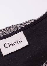 GANNI Womens Pencil Dress Black Long Sleeve Knee Length L