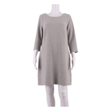 GANNI Womens Fit & Flare Dress Grey Knee Length L